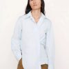 Women'S Vince Tops | Convertible Button-Down Shirt Powder Blue | Vince