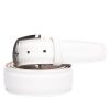 Men'S LEN Belts Belts | French Pebble Grain Belt White | Len Belts