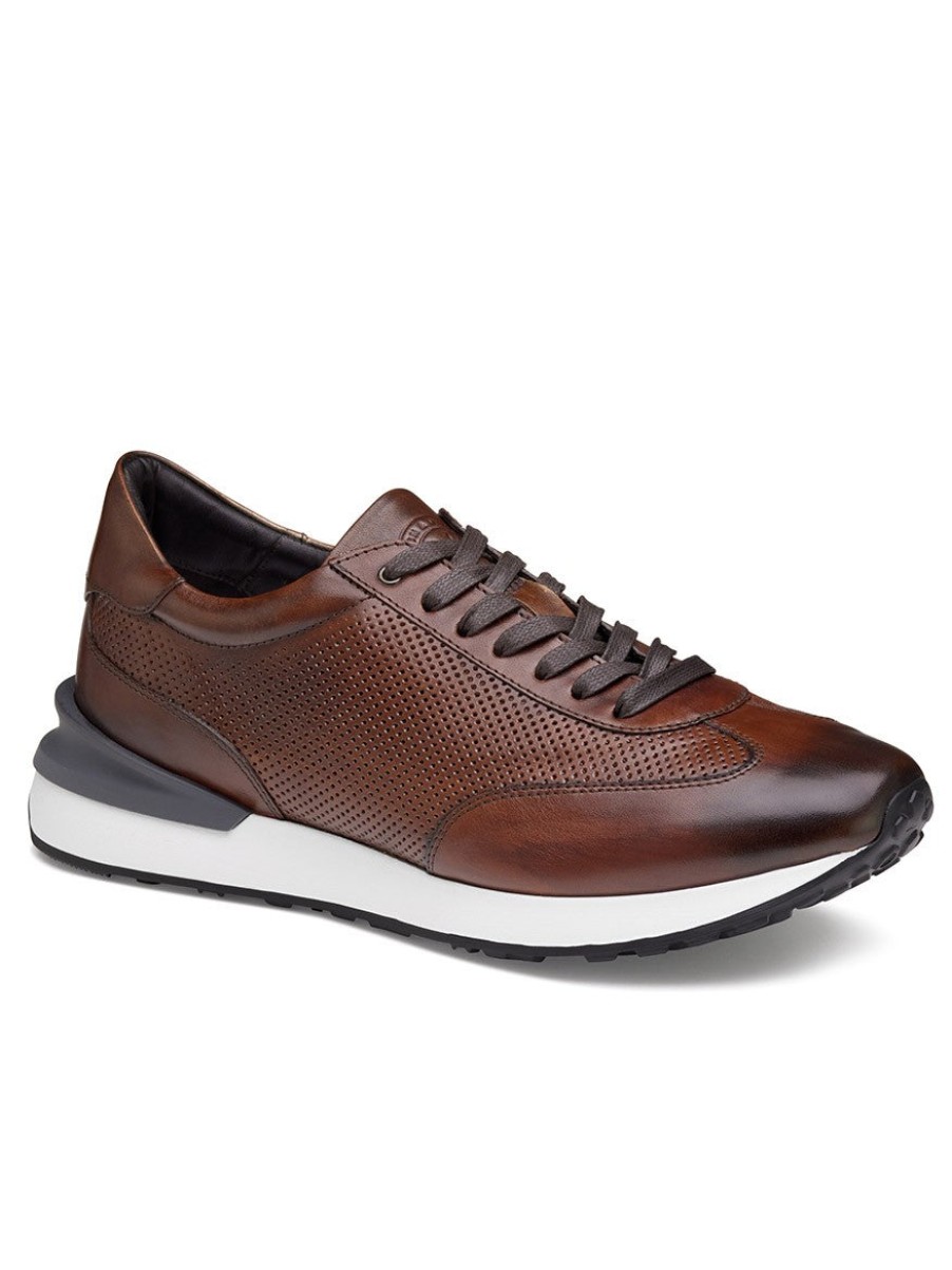 Men'S J & M Collection Sneakers | Briggs Perfed U-Throat Brown | J & M Collection