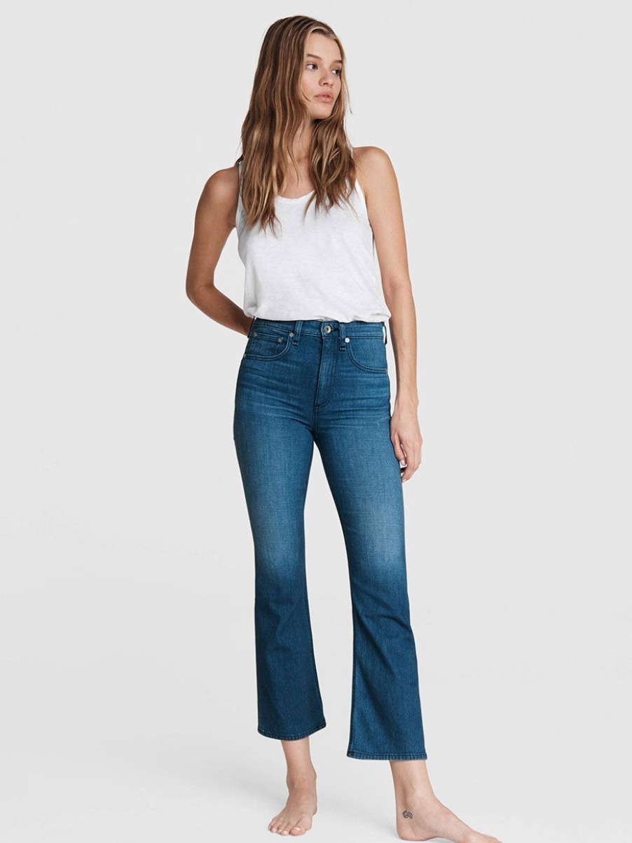 Women'S rag & bone Jeans & Denim | Nina High Rise Flare Poppy Denim | Rag & Bone