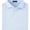 Men'S Peter Millar T-Shirts | Albatross Cotton Blend Pique Striped Polo In Regatta Blue | Peter Millar