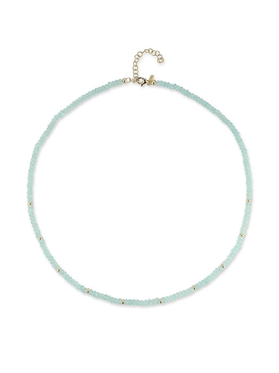 Women'S EF Collection Necklaces | Birthstone Bead Necklace Chalcedony | Ef Collection