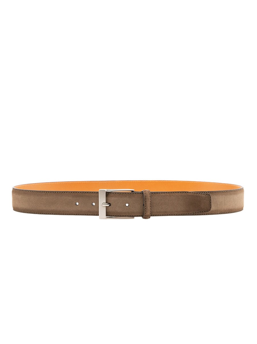 Men'S Magnanni Belts | Telante Belt In Torba Suede | Magnanni