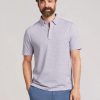 Men'S Faherty Brand T-Shirts | Movement Short-Sleeve Polo Horizon Line Stripe Polos | Faherty Brand