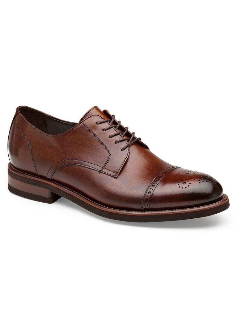 Men'S J & M Collection Oxfords & Derbys | Ashford Cap Toe Brown | J & M Collection