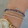 Women'S EF Collection Bracelets | Birthstone Bracelet Gold Rondelles - Blue Sapphire | Ef Collection