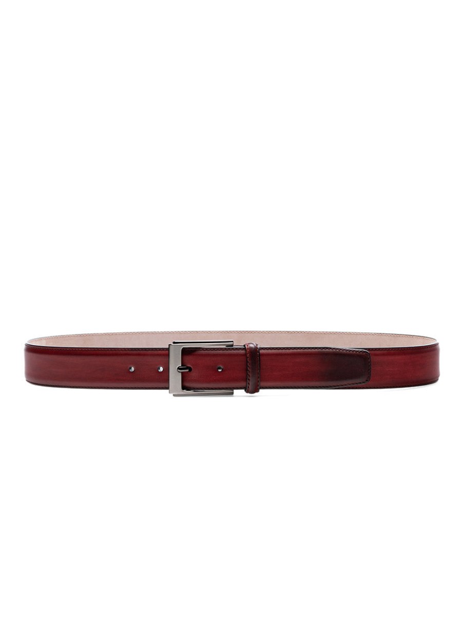 Men'S Magnanni Belts | Vega Belt In Red | Magnanni