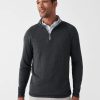 Men'S Faherty Brand T-Shirts | Cloud Quarter-Zip Charcoal Heather | Faherty Brand