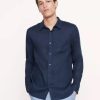 Men'S Vince Dress Shirts | Linen Long Sleeve Coastal | Vince