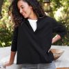 Women'S Frank & Eileen Tops | Patrick Popover Henley In Black | Frank & Eileen