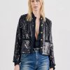 Women'S Nili Lotan Tops | Katherine Sequin Jacket Black | Nili Lotan