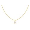 Women'S EF Collection Necklaces | Full Cut Diamond Teardrop Necklace Yellow Gold | Ef Collection