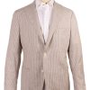 Men'S Samuelsohn Blazers & Sportcoats | Super Light Sport Jacket In Cream/Brown/Grey Check | Samuelsohn