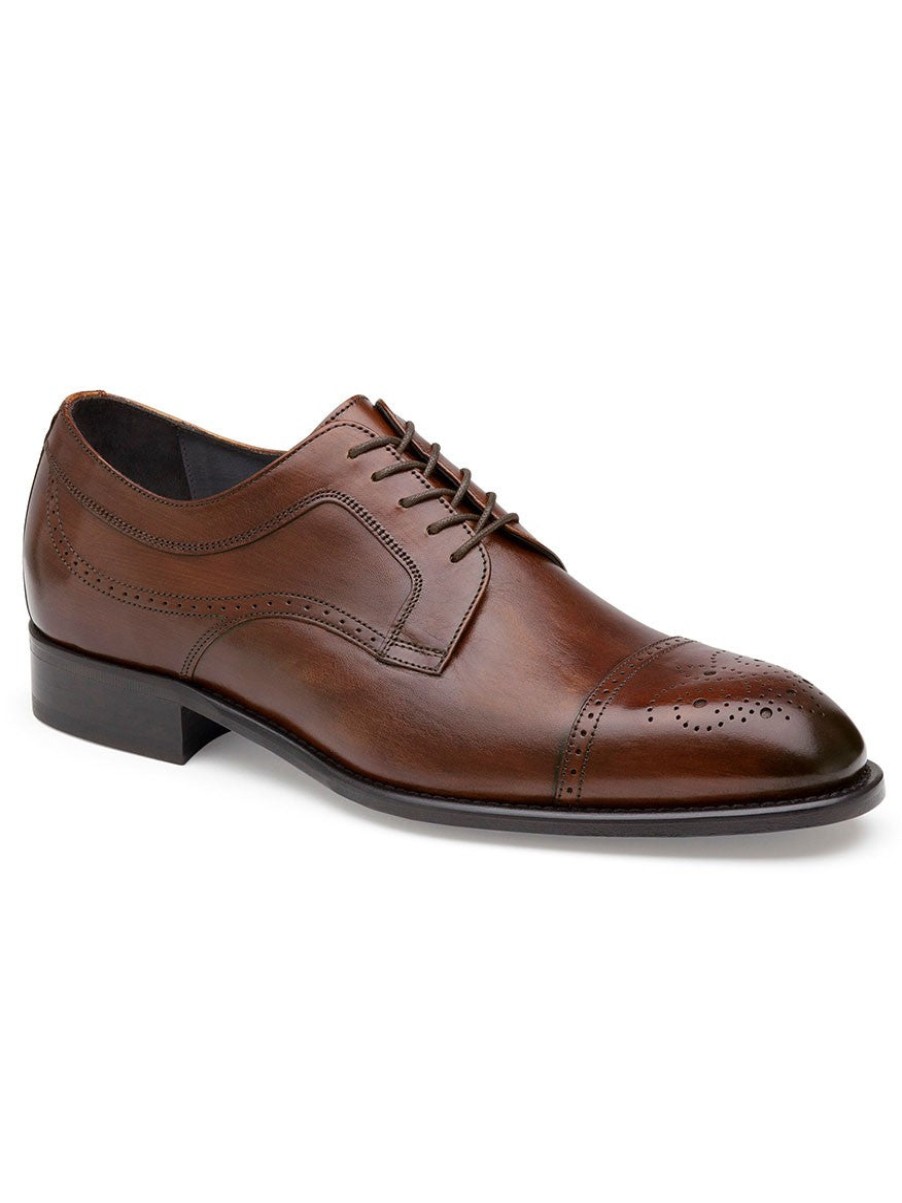 Men'S J & M Collection Oxfords & Derbys | Ellsworth Cap Toe Brown | J & M Collection