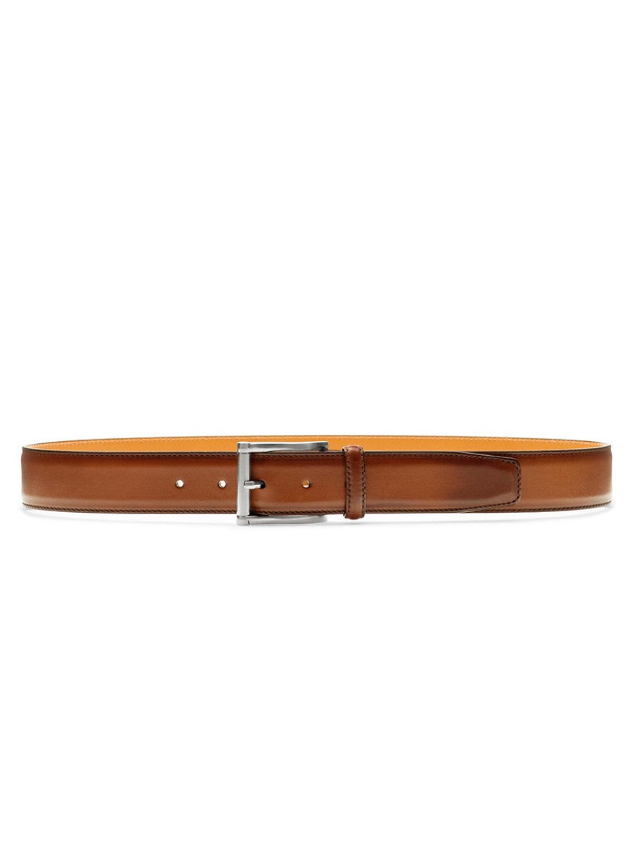 Men'S Magnanni Belts | Carbon Belt In Cognac | Magnanni