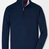 Men'S Peter Millar T-Shirts | Stealth Performance Quarter-Zip Navy | Peter Millar