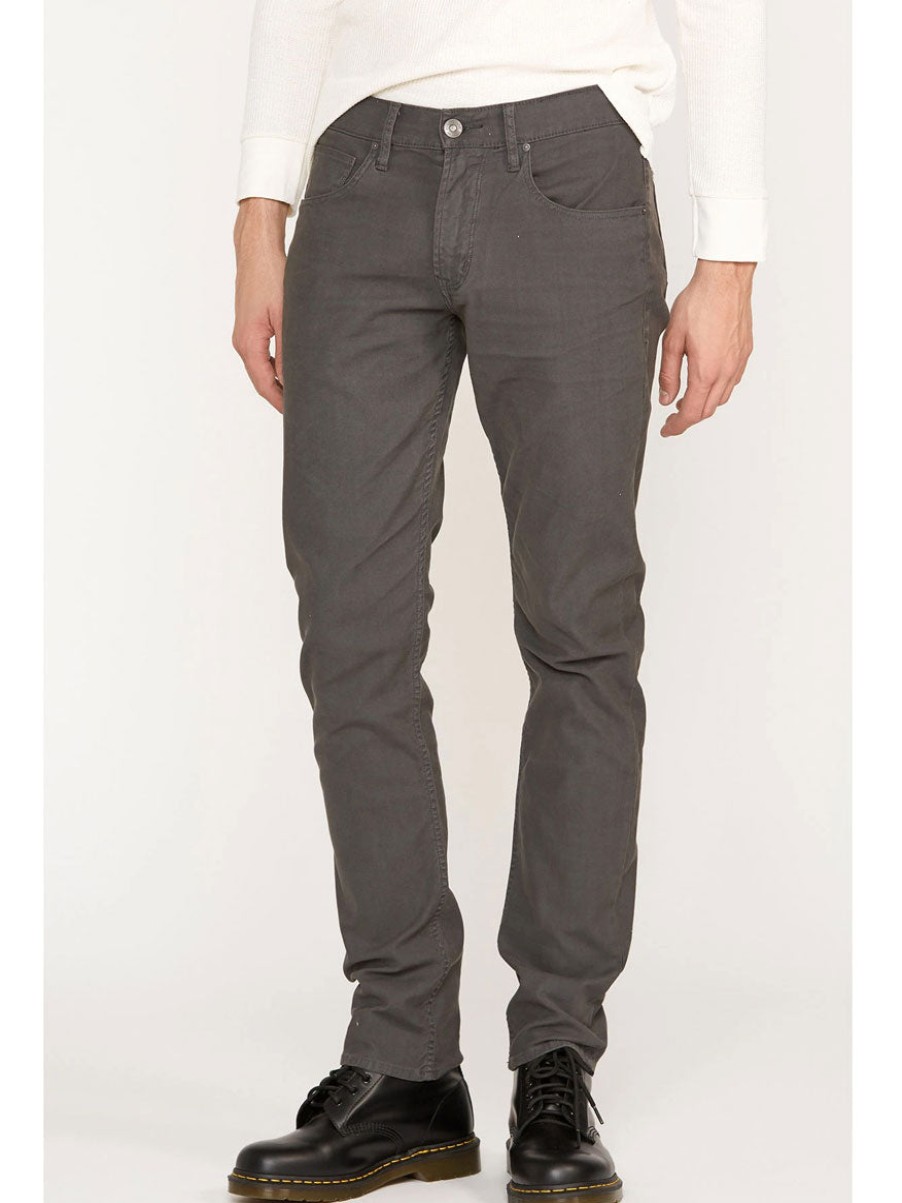 Men'S Hudson Jeans | Hudson Blake Slim Straight Twill Jean In Dark Grey