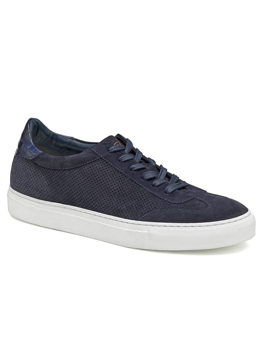 Men'S J & M Collection Sneakers | Jake Perfed U-Throat Navy | J & M Collection