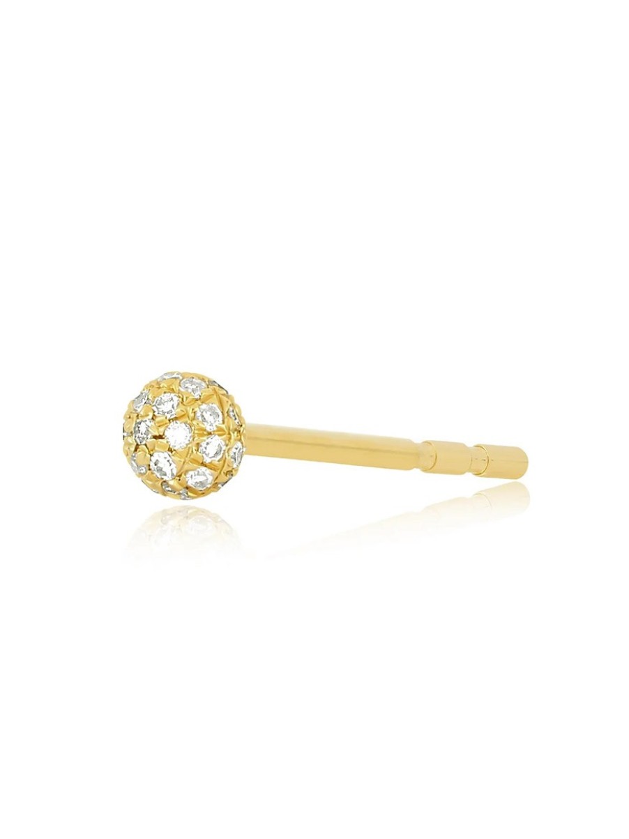 Women'S EF Collection Earrings | Disco Ball Stud Earring Yellow Gold | Ef Collection