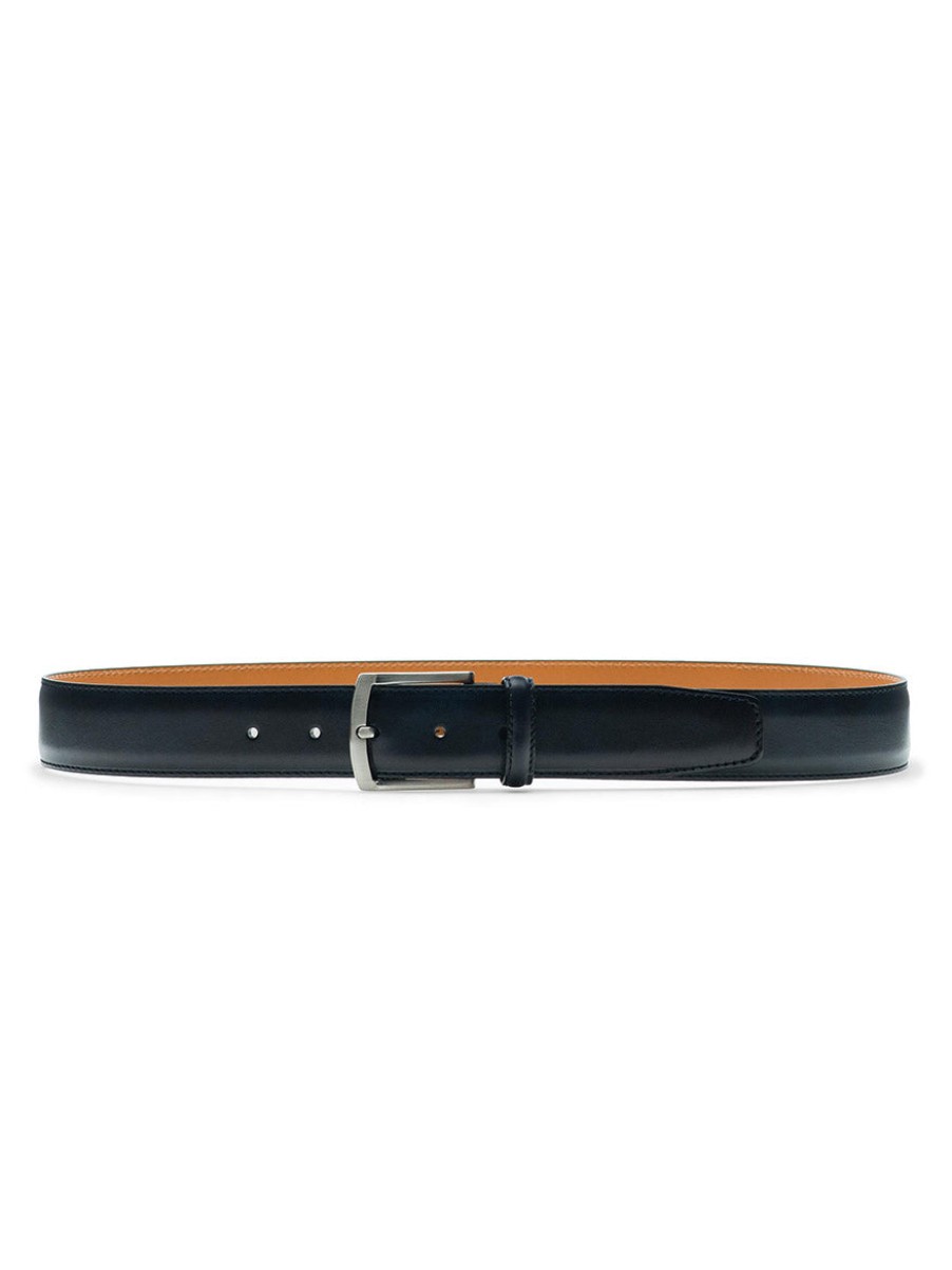 Men'S Magnanni Belts | Tanner Belt In Navy | Magnanni