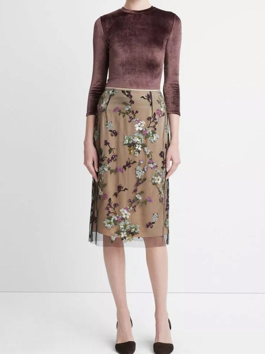 Women'S Vince Skirts | Begonia Sequin Skirt In Dewberry | Vince