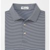 Men'S Peter Millar T-Shirts | Jubilee Stripe Performance Polo Navy Polos| Peter Millar