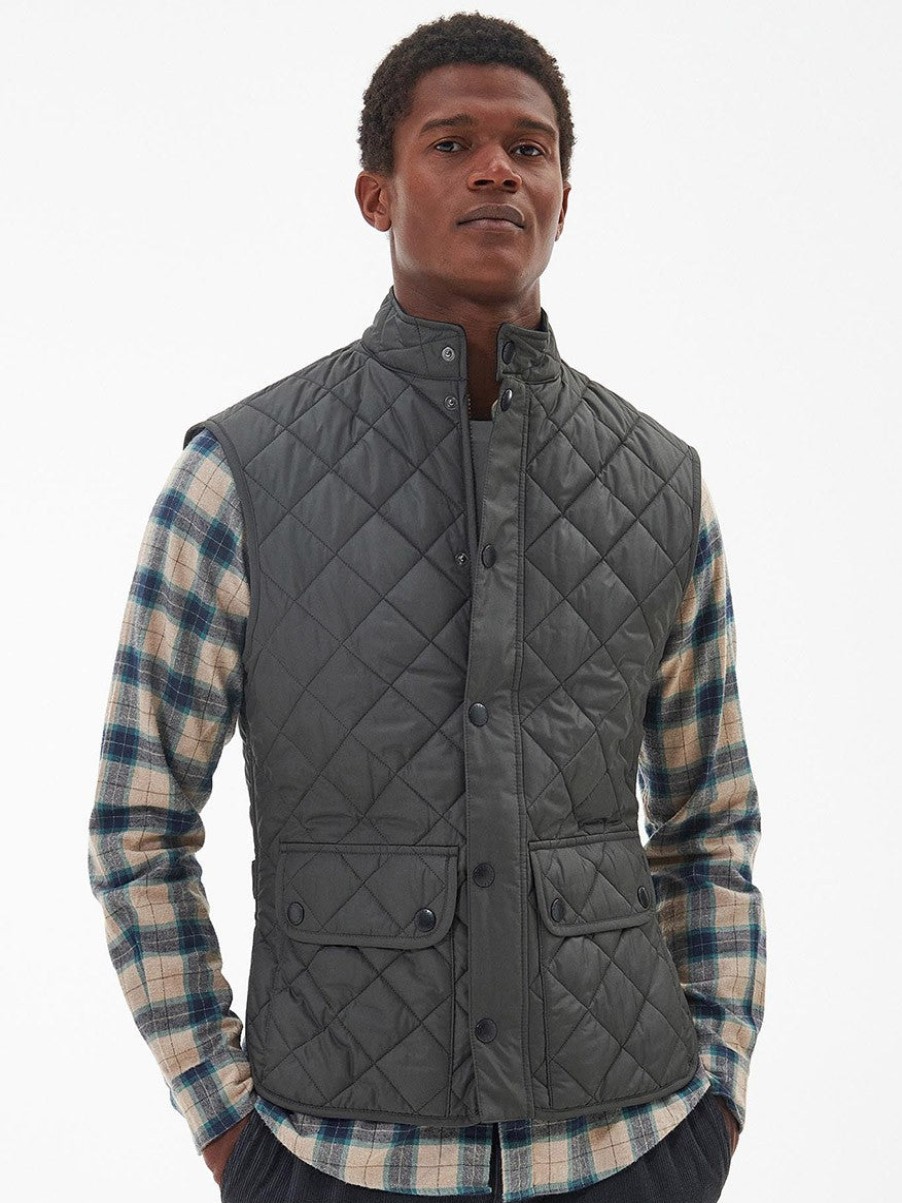 Men'S Barbour Coats & Jackets | Lowerdale Gilet Charcoal | Barbour