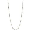 Women'S Freida Rothman Necklaces | Bezel Droplet Strand Necklace Gold & Black | Freida Rothman