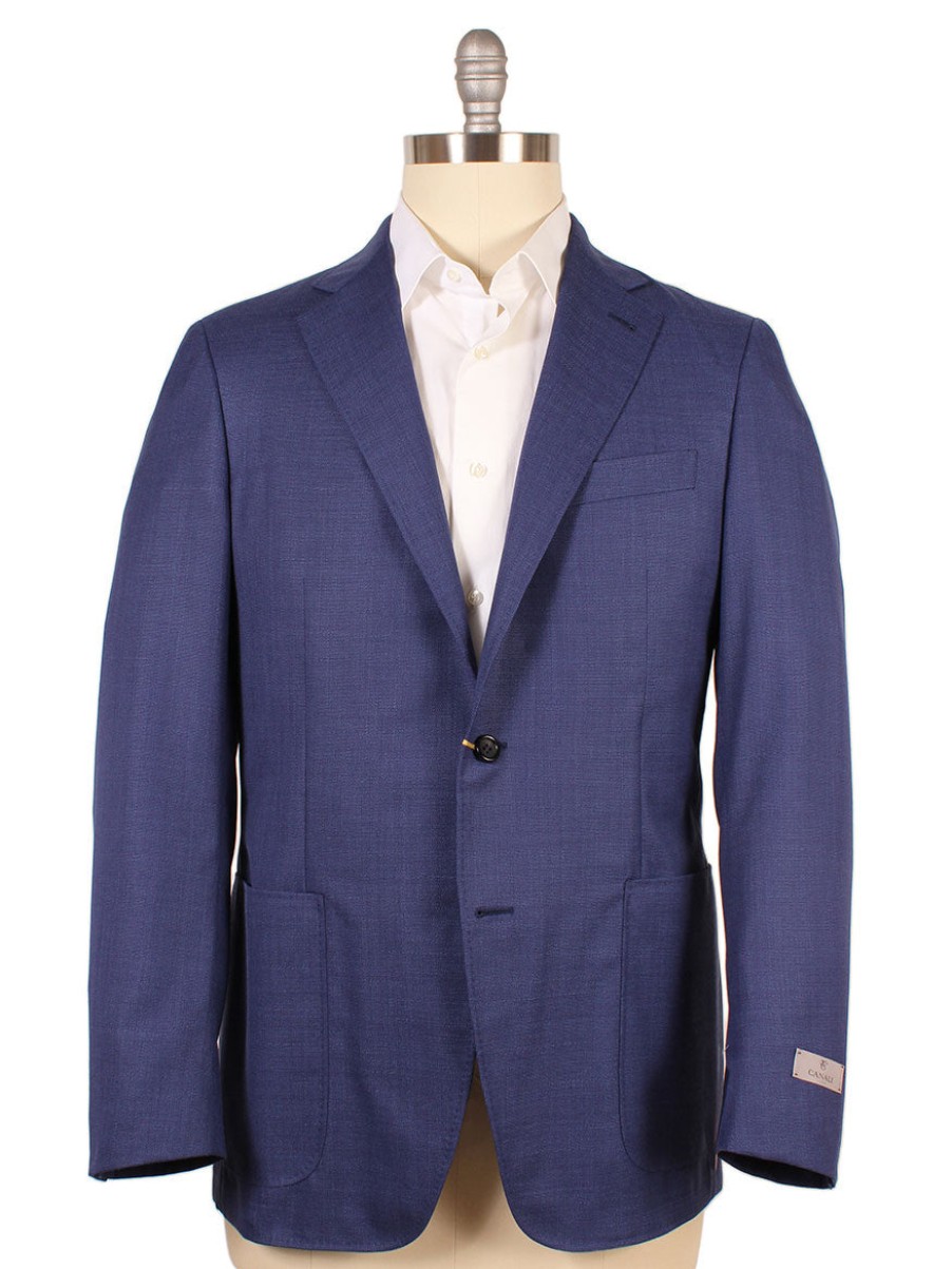 Men'S Canali Blazers & Sportcoats | Kei Patch Pocket Sport Jacket Royal Blue | Canali