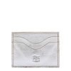 Women'S Il Bisonte Wallets | Baratti Card Case Metallic Silver Leather | Il Bisonte