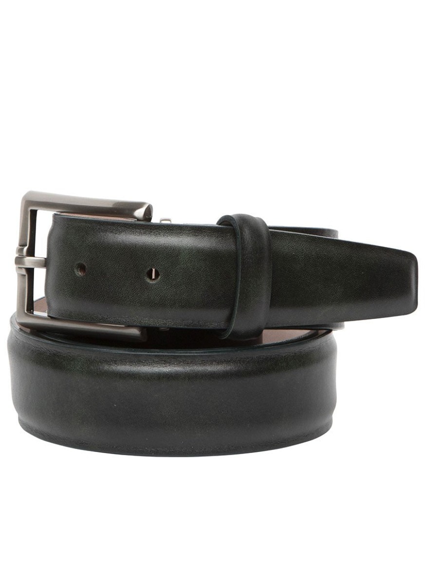 Men'S LEN Belts Belts | Italian Marbled Calf Belt Emerald Green | Len Belts