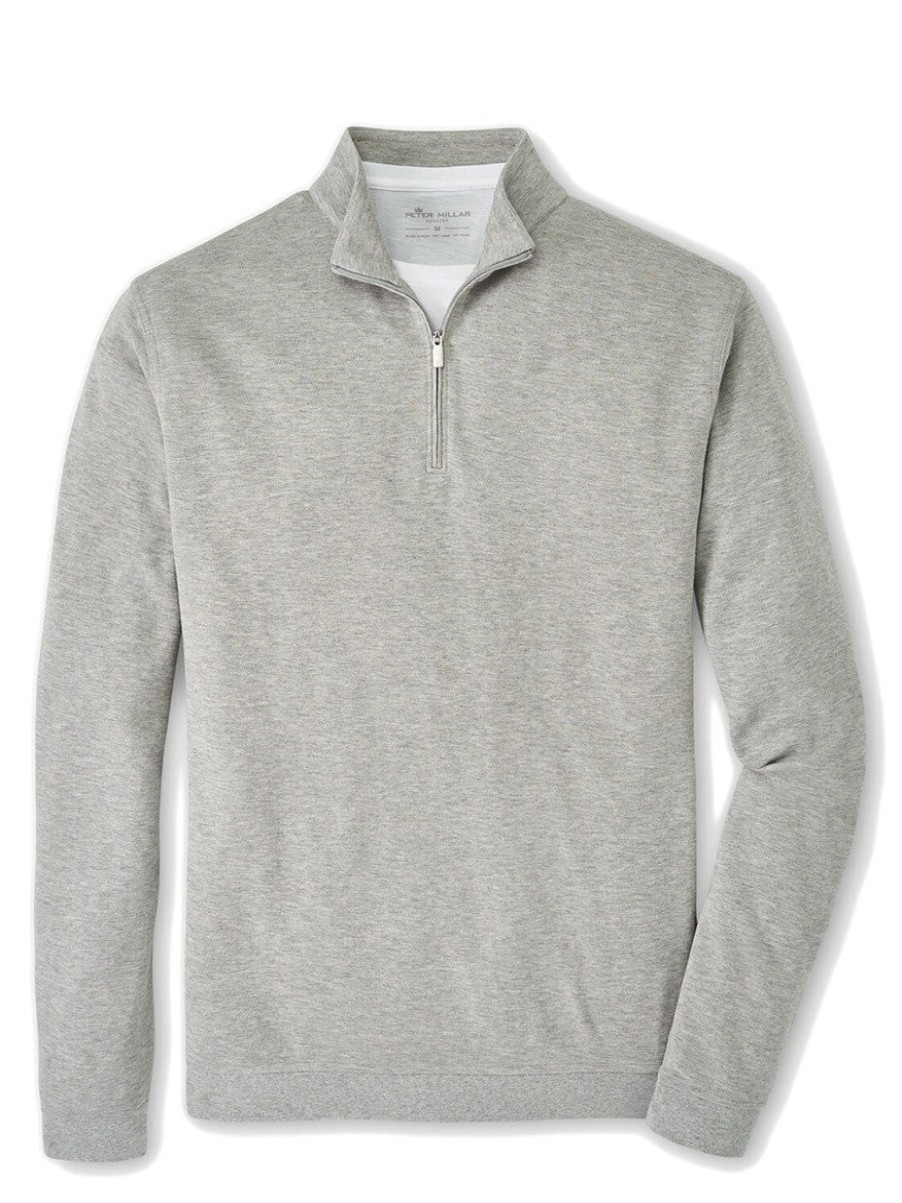 Men'S Peter Millar T-Shirts | Crown Comfort Pullover Light Grey | Peter Millar