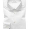 Men'S Eton Dress Shirts | Contemporary Fit White Signature Twill Dress Shirt | Eton