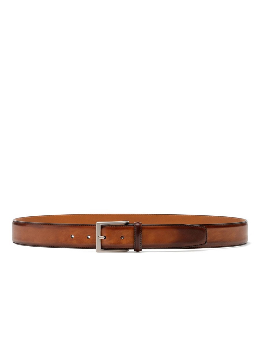 Men'S Magnanni Belts | Viento Belt Cognac Accessories | Magnanni