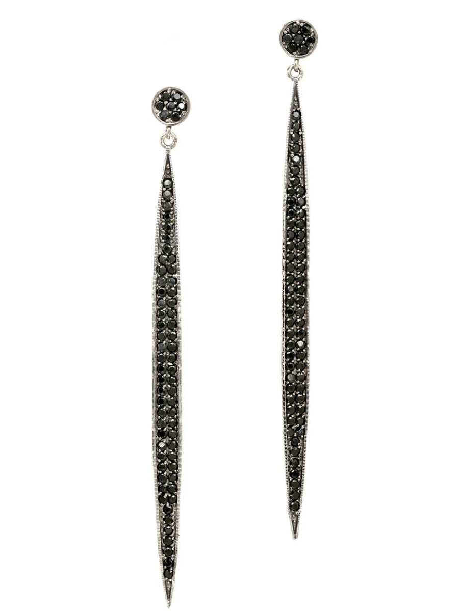 Women'S Margo Morrison Earrings | Black Spinel Spear Drop Earrings | Margo Morrison