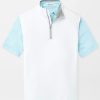 Men'S Peter Millar T-Shirts | Galway Performance Quarter-Zip Vest White Sweaters | Peter Millar