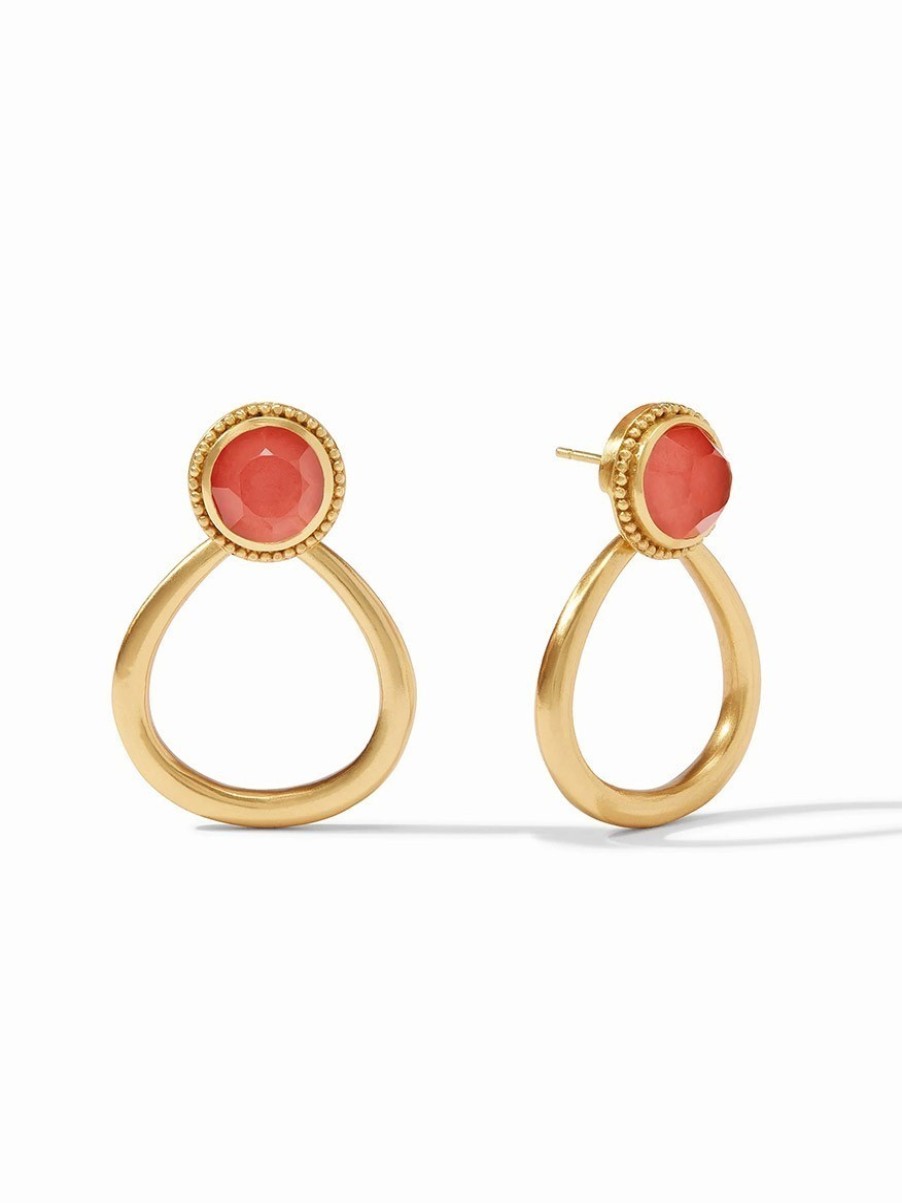 Women'S Julie Vos Earrings | Flora Statement Earring Iridescent Coral | Julie Vos