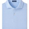 Men'S Peter Millar T-Shirts | Albatross Cotton Blend Pique Polo In Regatta Blue | Peter Millar