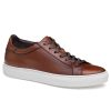 Men'S J & M Collection Sneakers | Jake Perfed Lace-To-Toe Brown Italian Calfskin | J & M Collection