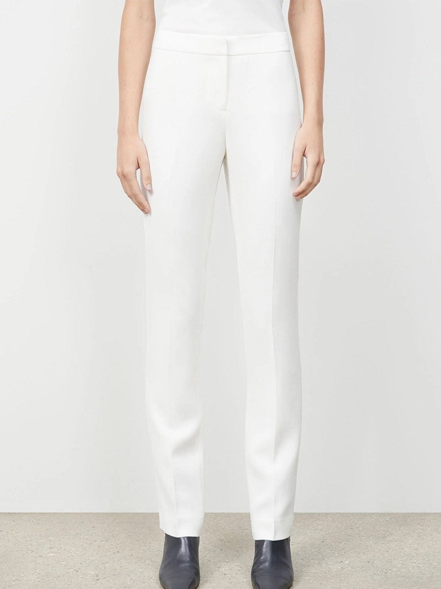 Women'S Lafayette 148 New York Pants & Leggings | Finesse Crepe Barrow Pant Cloud | Lafayette 148 New York