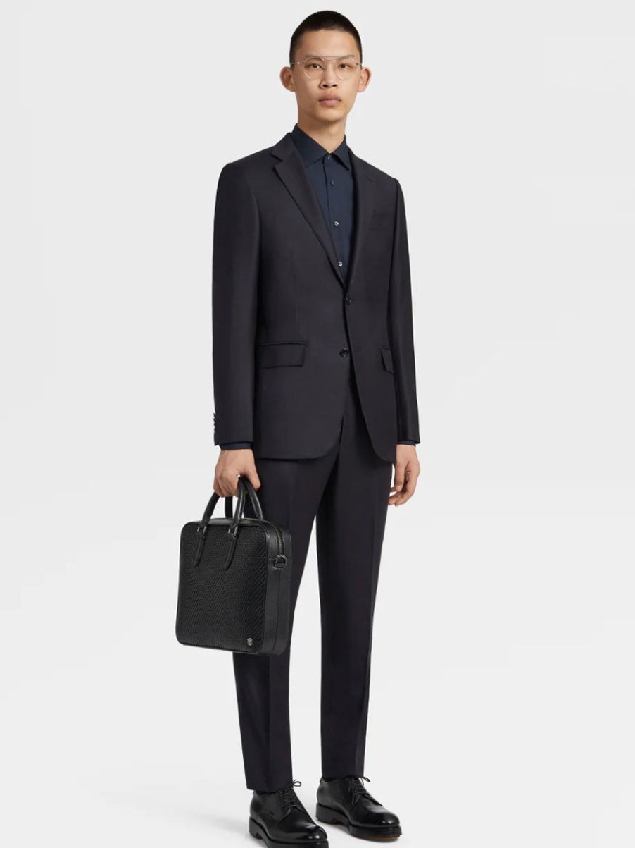 Men'S Zegna Suits | Buy Navy Blue Milano Trofeo Wool Suit Suits