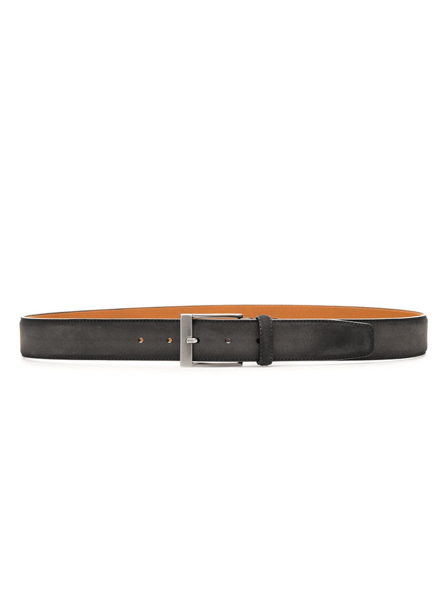 Men'S Magnanni Belts | Telante Belt In Grey Suede | Magnanni