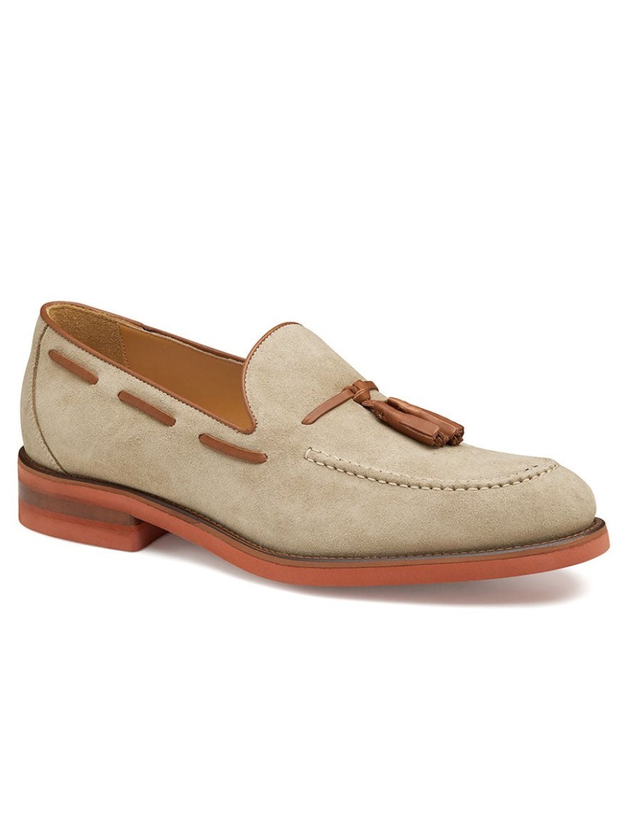 Men'S J & M Collection Loafers & Slip-Ons | Ashford Tassel Loafer Taupe | J & M Collection