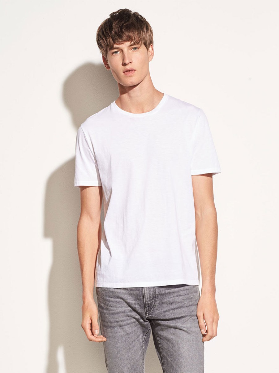 Men'S Vince T-Shirts | Crew Neck T-Shirt Optic White | Vince