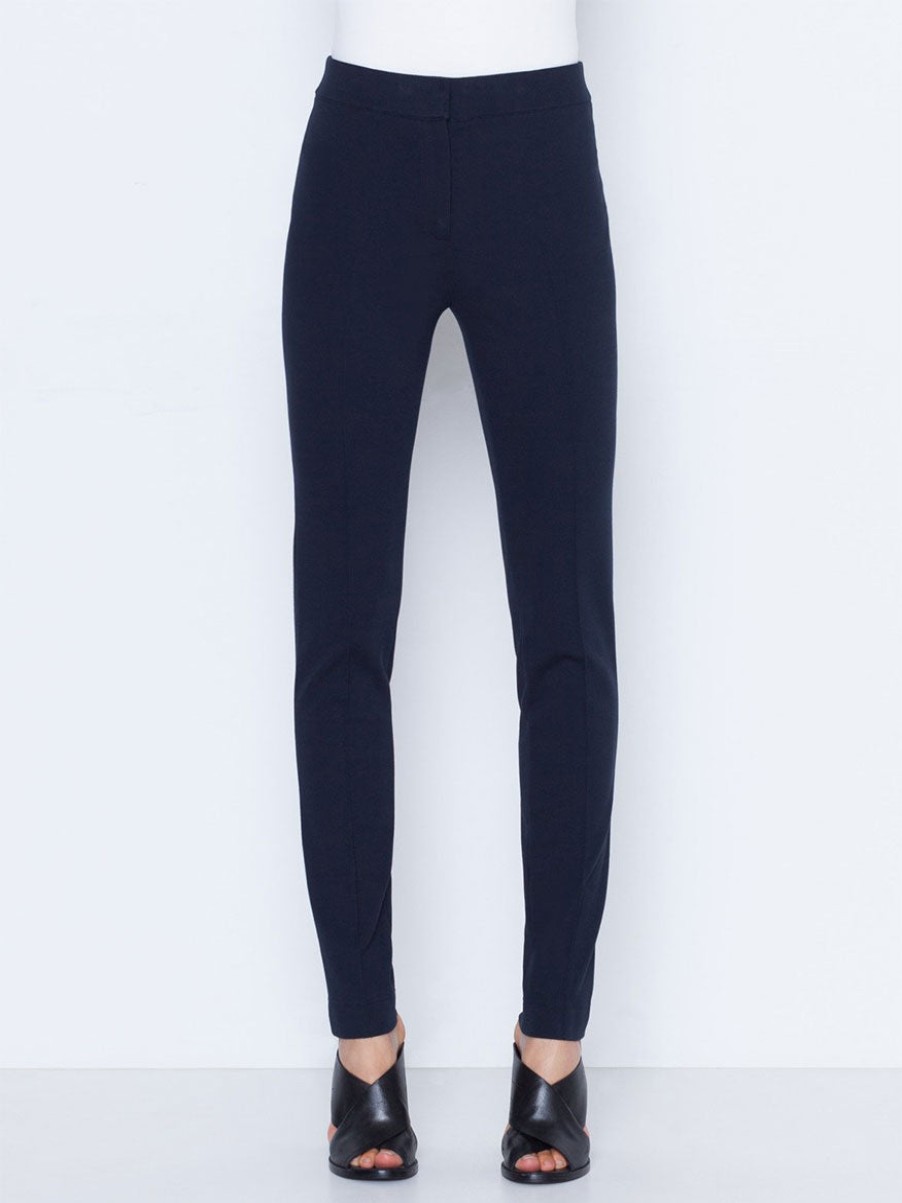 Women'S Akris Punto Pants & Leggings | Akris Punto Mara Stretch Jersey Pants In Navy