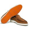 Men'S Santoni Loafers & Slip-Ons | Drain Loafer Light Brown Nubuck | Santoni