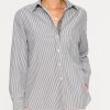 Women'S Brochu Walker Tops | Everyday Shirt In Grey Stripe | Brochu Walker