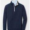 Men'S Peter Millar T-Shirts | Perth Performance Quarter-Zip Navy Sweaters | Peter Millar