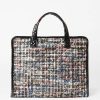 Women'S MZ Wallace Totes | Medium Box Tote In Midnight Sparkle Boucle | Mz Wallace