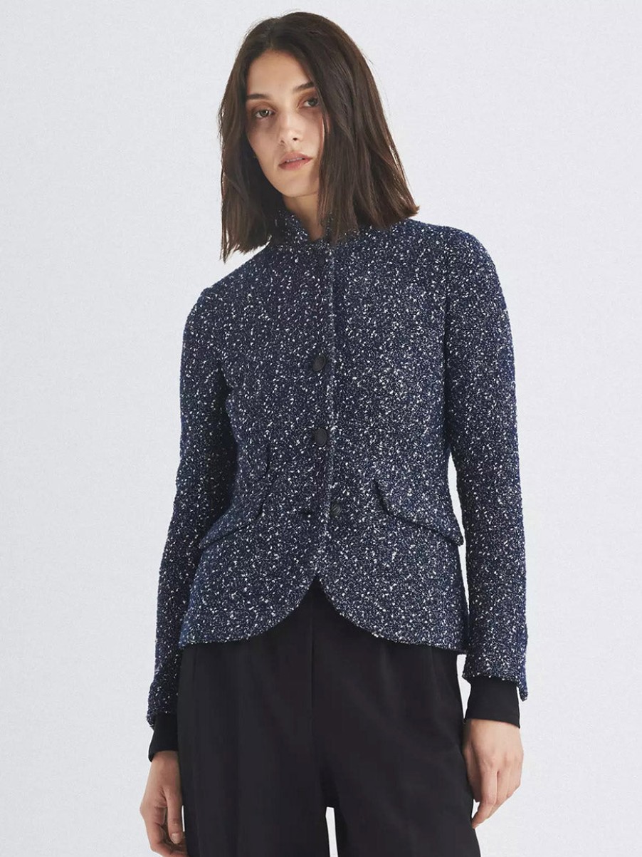 Women'S rag & bone Tops | Slade Tweed Blazer In Blue | Rag & Bone